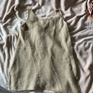 Pink Lily Tan Knitted Swim Cover Up